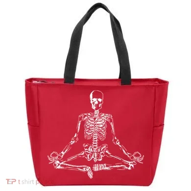 Meditating Skeleton Tote Bag