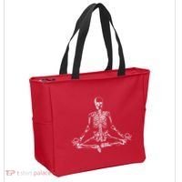 Meditating Skeleton Tote Bag thumb 2