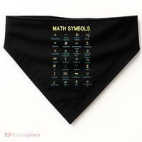 Math Symbols Mathematics Table USA-Made Doggie Bandana thumb 0