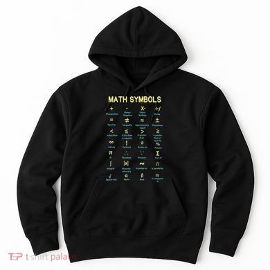 Math Symbols Mathematics Table Hoodie