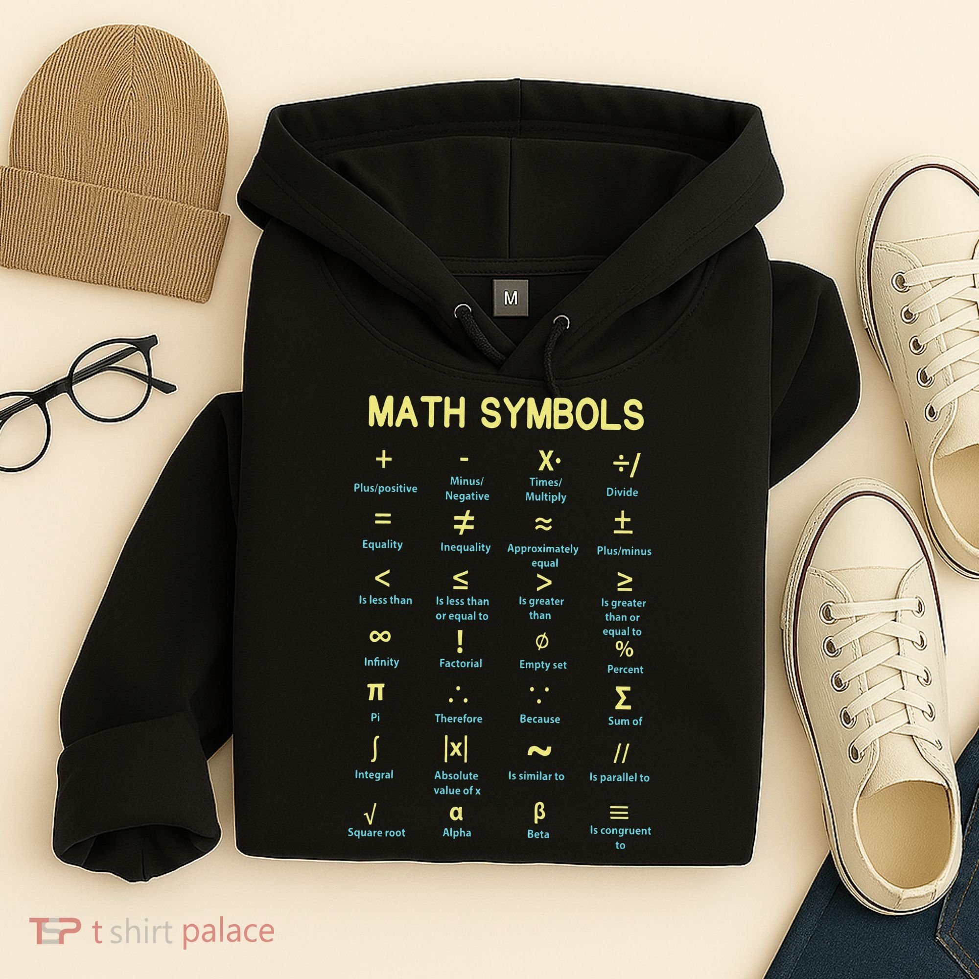 Math Symbols Mathematics Table Hoodie