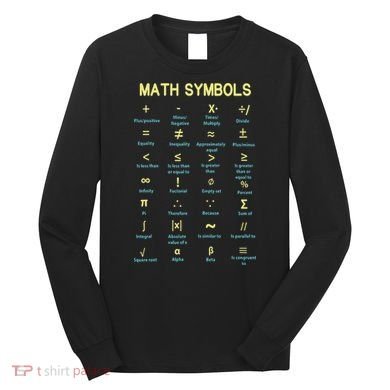 Math Symbols Mathematics Table Long Sleeve Shirt