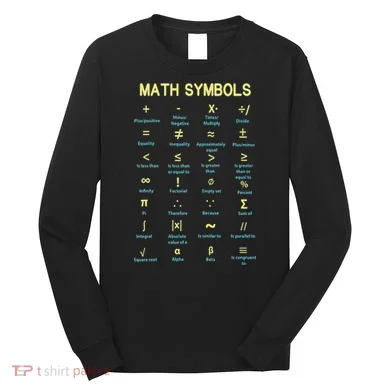 Math Symbols Mathematics Table Long Sleeve Shirt