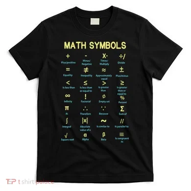 Math Symbols Mathematics Table T-Shirt
