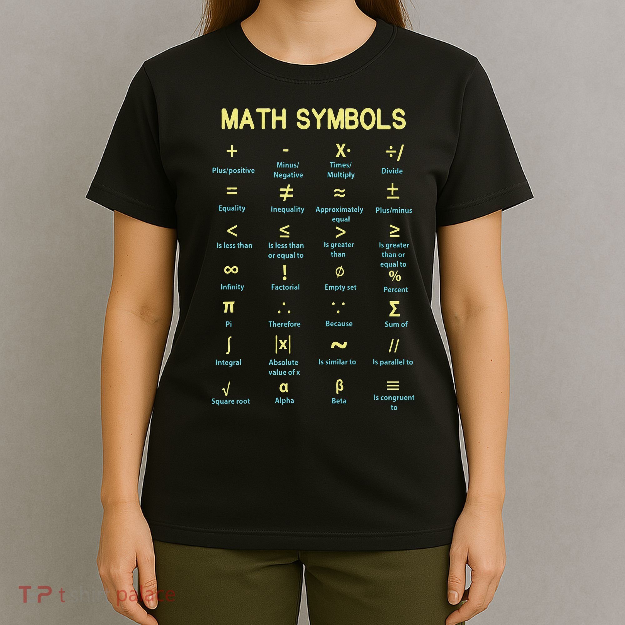 Math Symbols Mathematics Table T-Shirt