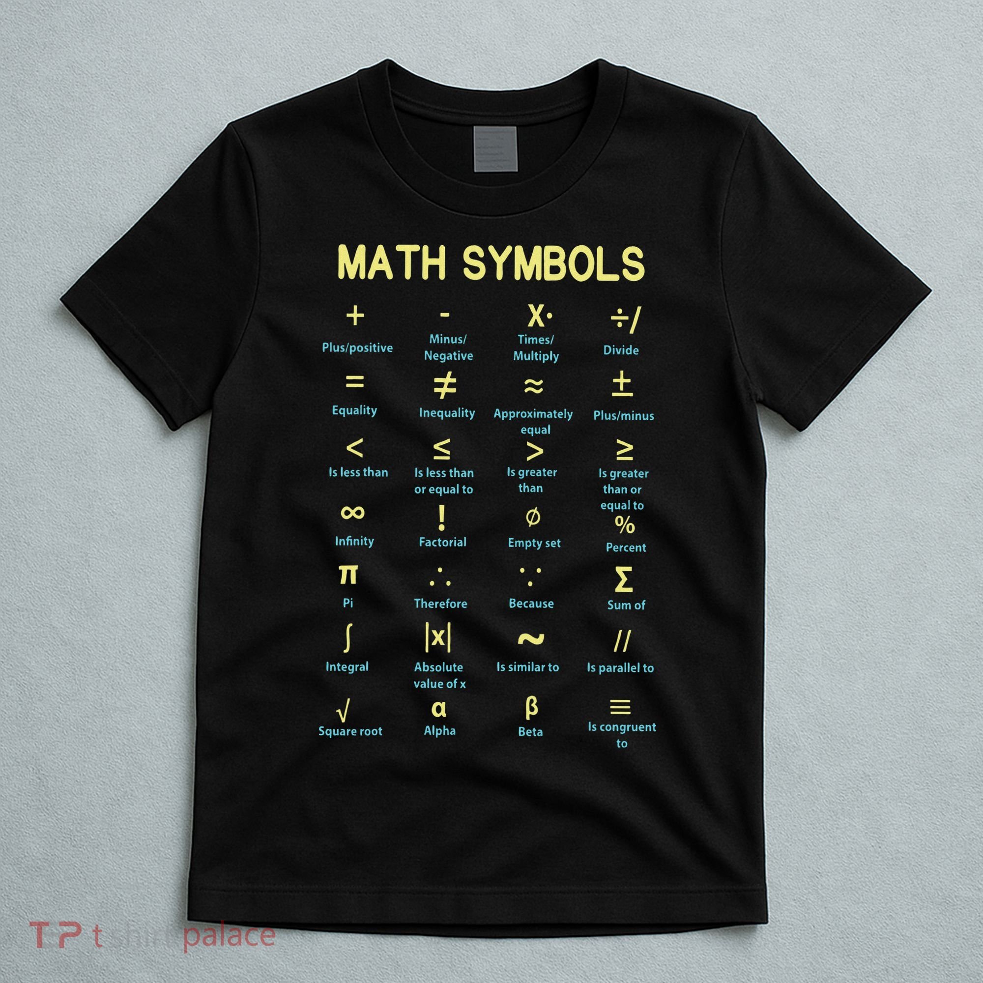 Math Symbols Mathematics Table T-Shirt