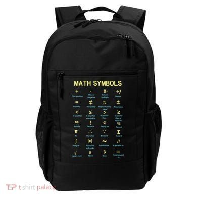 Math Symbols Mathematics Table Backpack