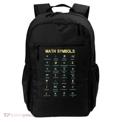 Math Symbols Mathematics Table Backpack