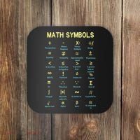 Math Symbols Mathematics Table Coaster thumb 0