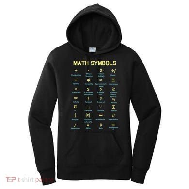 Math Symbols Mathematics Table Women's Hoodie