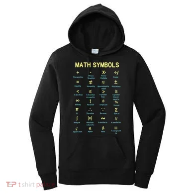 Math Symbols Mathematics Table Women's Hoodie