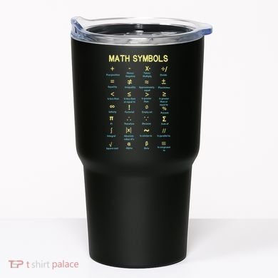 Math Symbols Mathematics Table Tumbler