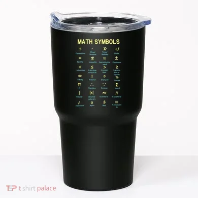 Math Symbols Mathematics Table Tumbler