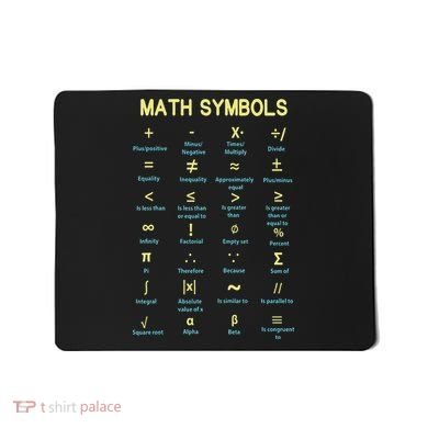 Math Symbols Mathematics Table Mousepad