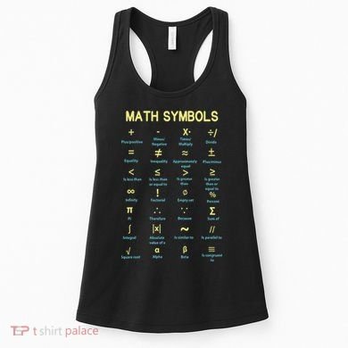 Math Symbols Mathematics Table Women's Tank Top