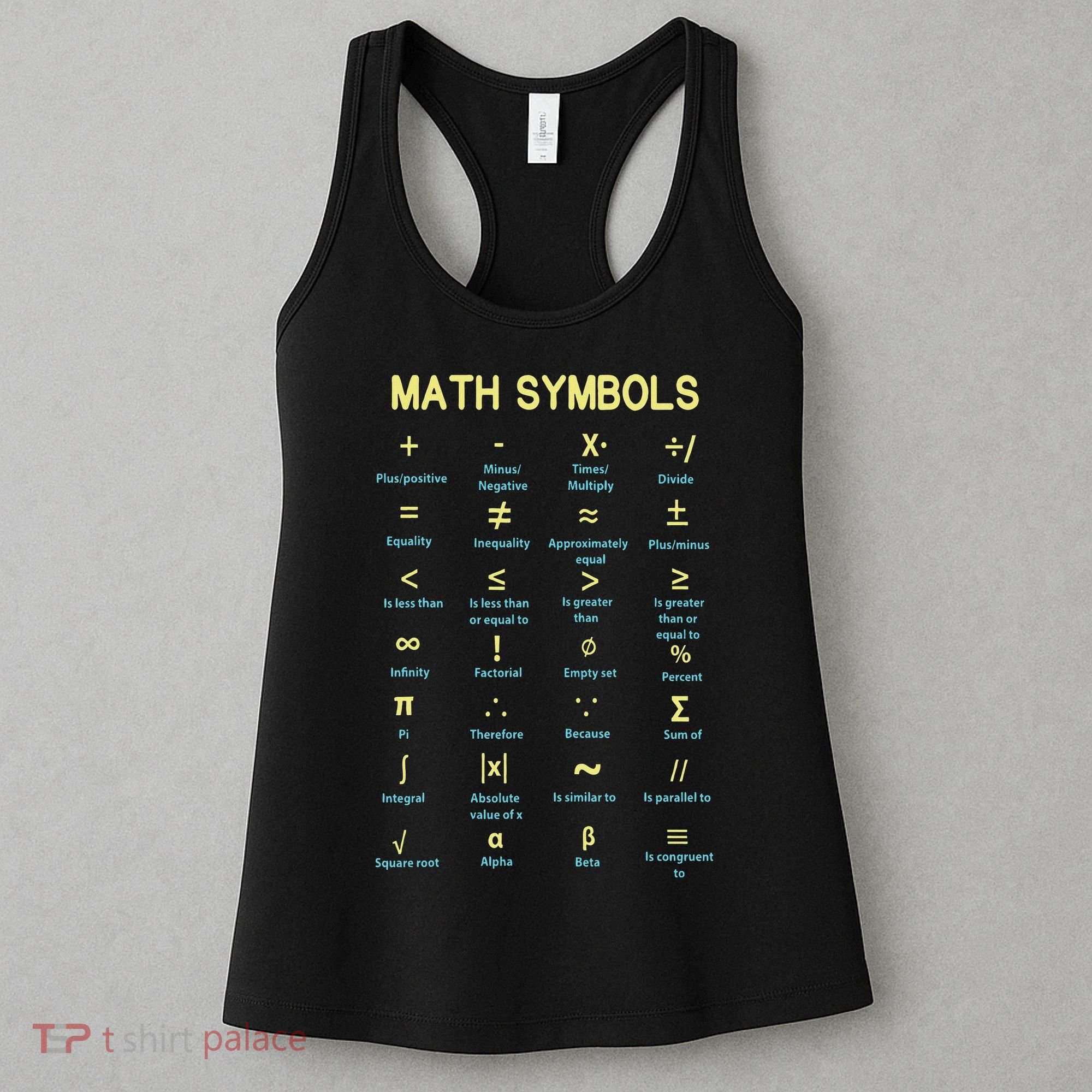 Math Symbols Mathematics Table Women's Tank Top