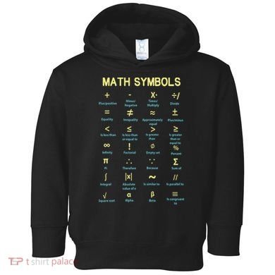 Math Symbols Mathematics Table Toddler Hoodie