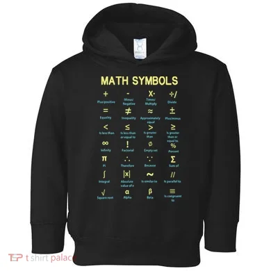Math Symbols Mathematics Table Toddler Hoodie