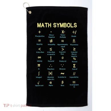 Math Symbols Mathematics Table Golf Towel