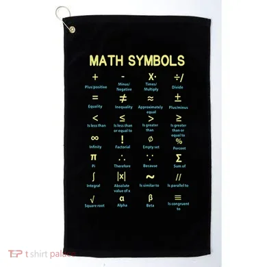 Math Symbols Mathematics Table Golf Towel