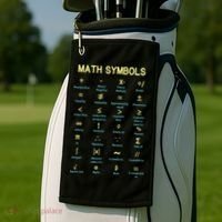 Math Symbols Mathematics Table Golf Towel thumb 2
