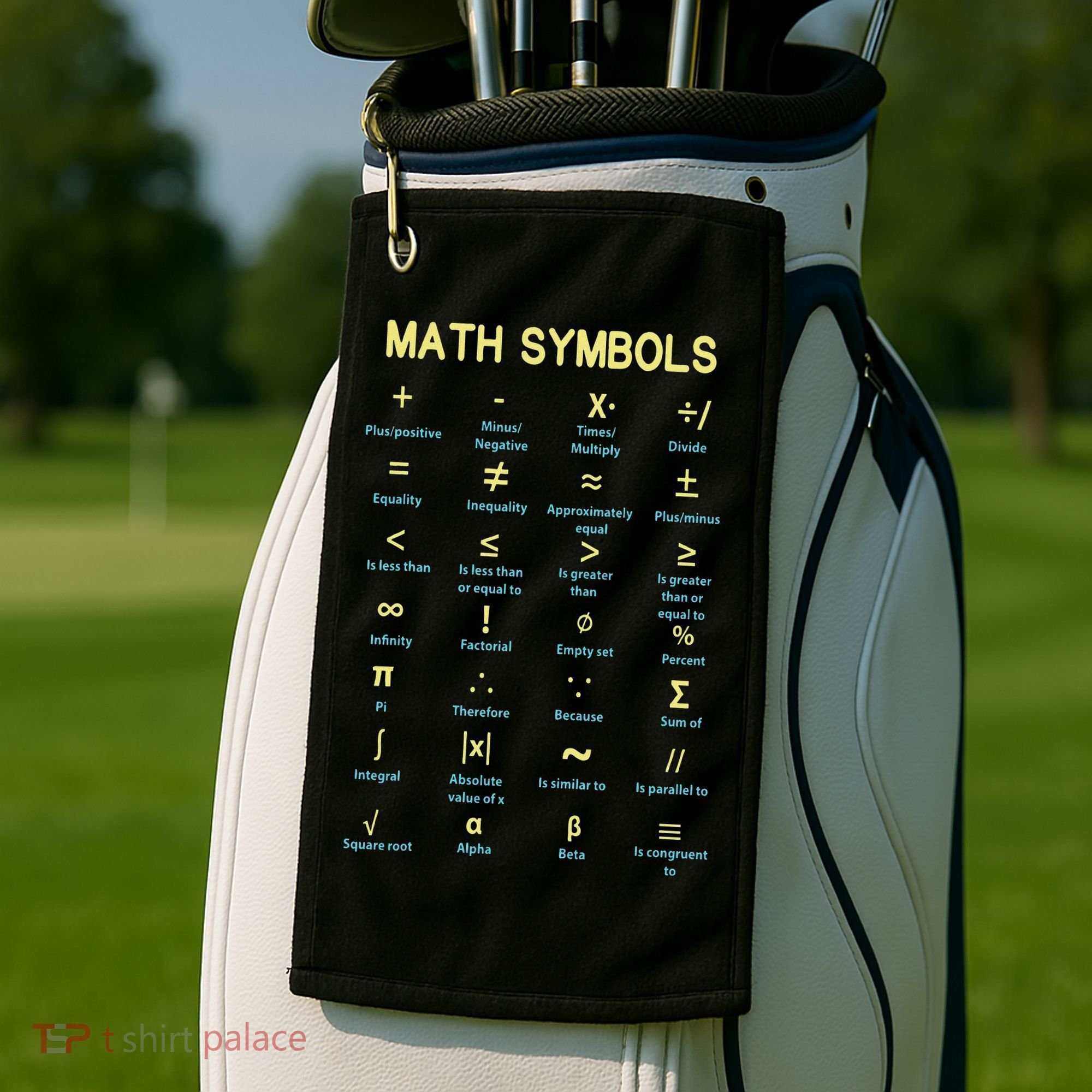 Math Symbols Mathematics Table Golf Towel