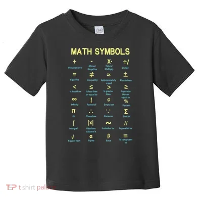 Math Symbols Mathematics Table Toddler T-Shirt