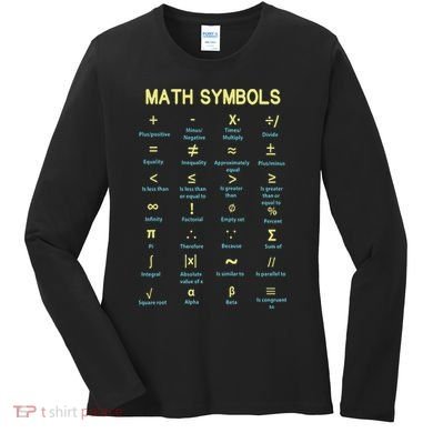Math Symbols Mathematics Table Women's Long Sleeve Shirt