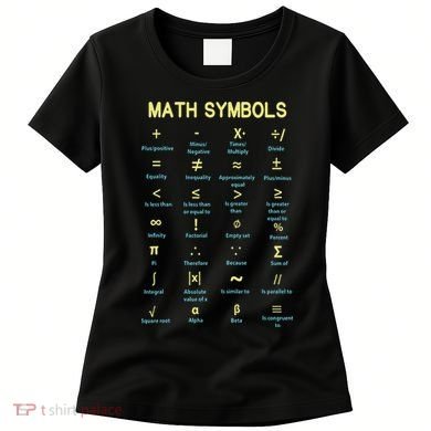 Math Symbols Mathematics Table Women's T-Shirt