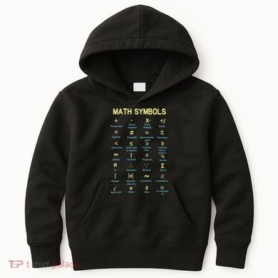 Math Symbols Mathematics Table Kids Hoodie