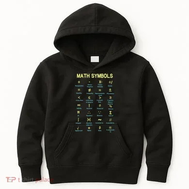 Math Symbols Mathematics Table Kids Hoodie