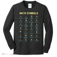 Math Symbols Mathematics Table Kids Long Sleeve Shirt thumb 0