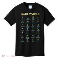 Math Symbols Mathematics Table Kids T-Shirt thumb 0