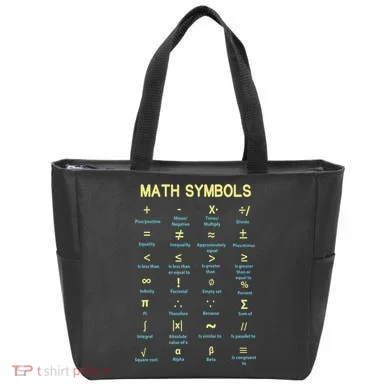 Math Symbols Mathematics Table Tote Bag