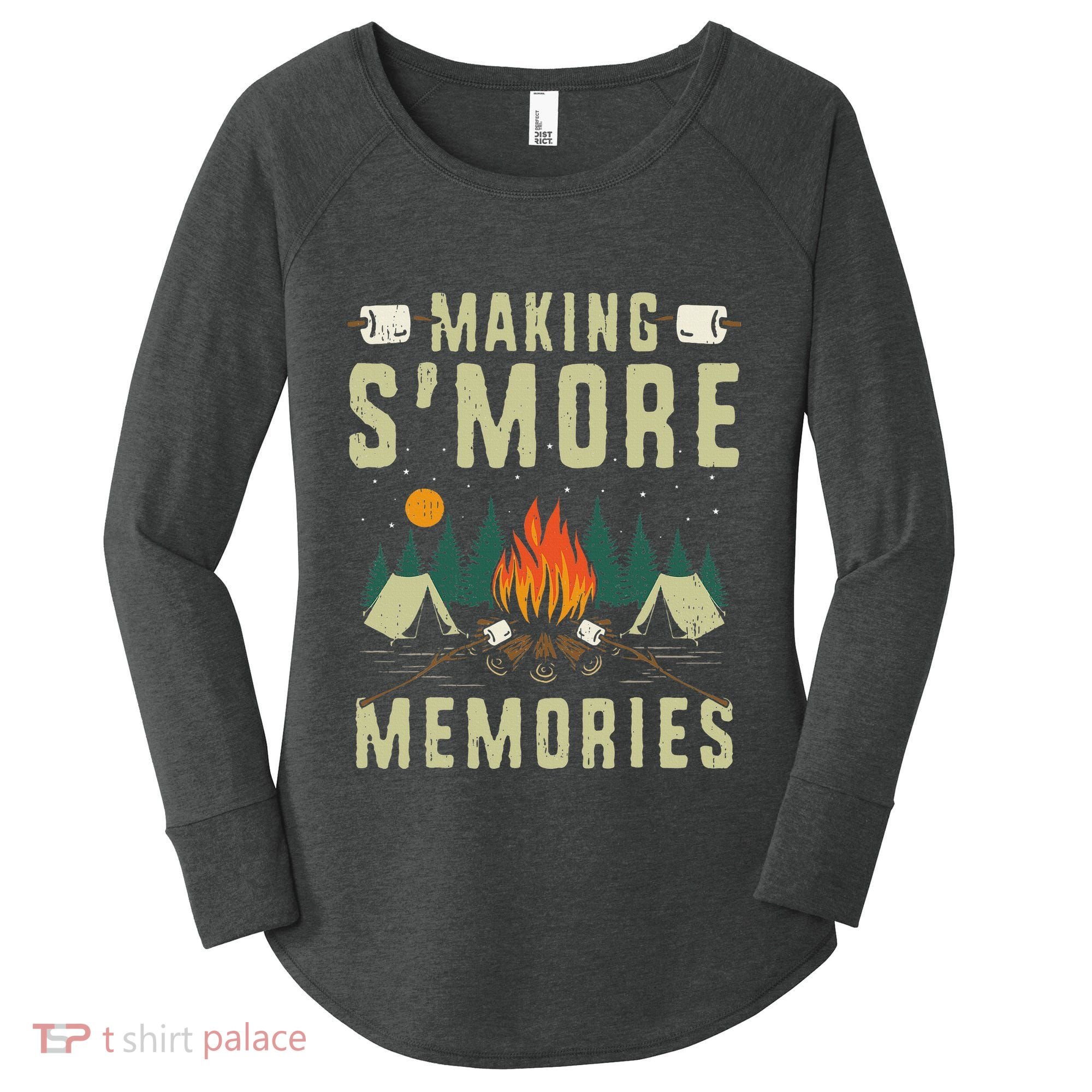 Making SMore Memories Camping Lover Matching Family Camping Women's Perfect Tri Tunic Long Sleeve Shirt
