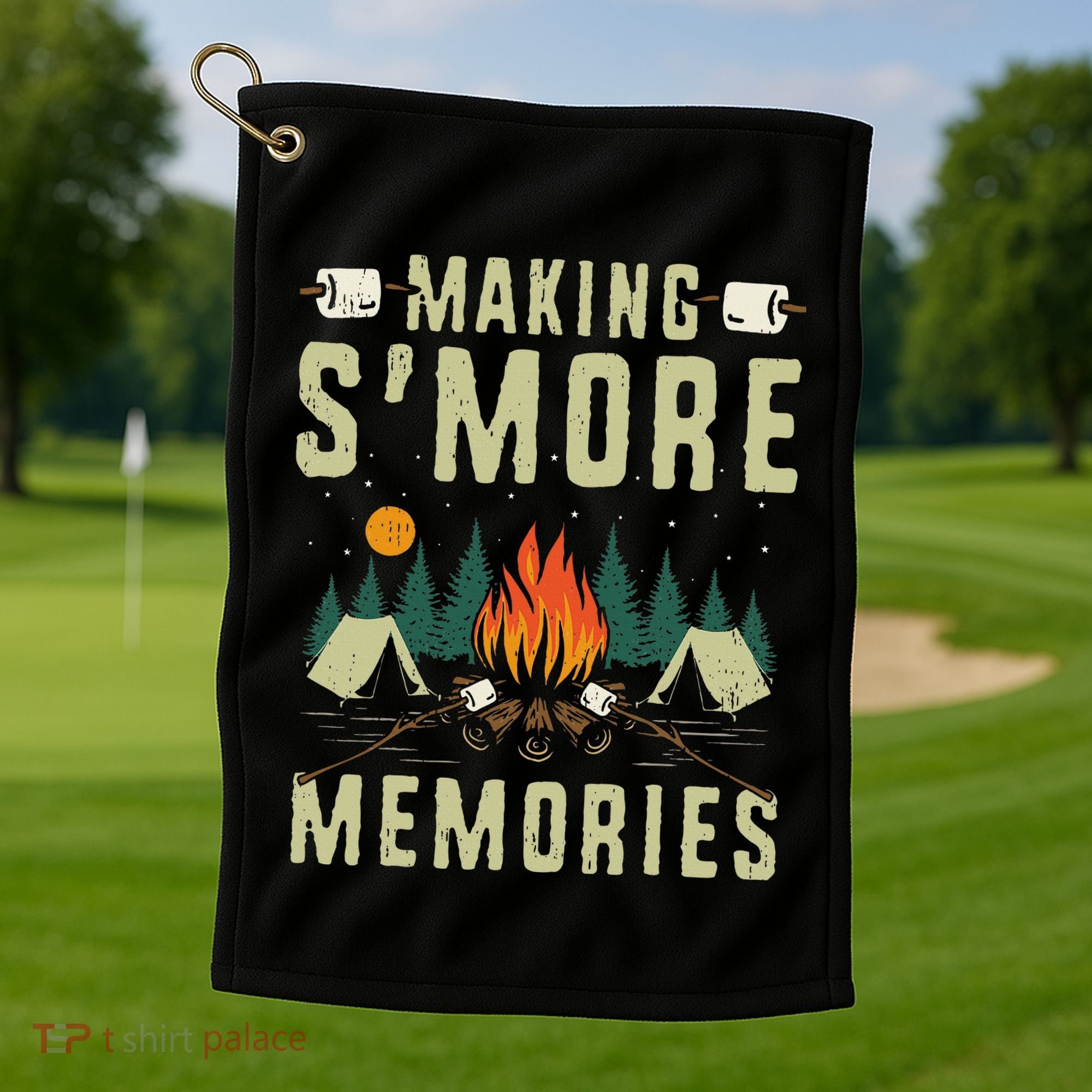 Making SMore Memories Camping Lover Matching Family Camping Golf Towel