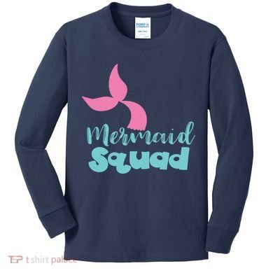 Mermaid Squad Kids Long Sleeve Shirt