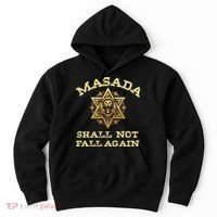 Masada Shall Not Fall Again Lion Judah Star Of David Israel Hoodie thumb 0