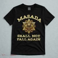 Masada Shall Not Fall Again Lion Judah Star Of David Israel T-Shirt thumb 5
