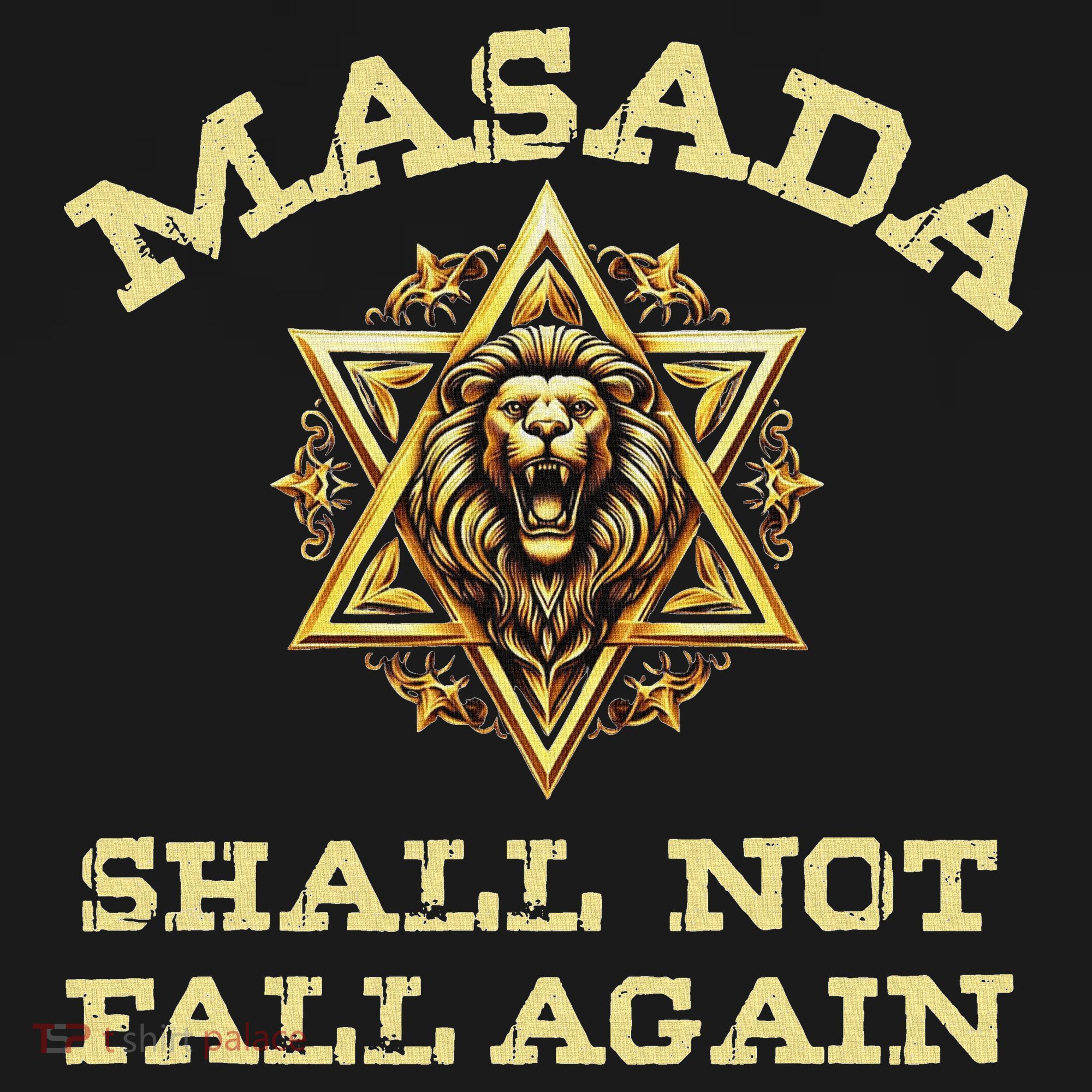 Masada Shall Not Fall Again Lion Judah Star Of David Israel Women's Hoodie