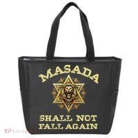 Masada Shall Not Fall Again Lion Judah Star Of David Israel Tote Bag thumb 0