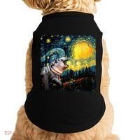 Moodeng Starry Night Van Gogh Funny Moodeng Meme Doggie Tank thumb 0