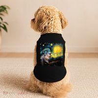 Moodeng Starry Night Van Gogh Funny Moodeng Meme Doggie Tank thumb 2