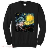 Moodeng Starry Night Van Gogh Funny Moodeng Meme Sweatshirt thumb 0