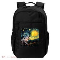 Moodeng Starry Night Van Gogh Funny Moodeng Meme Backpack thumb 0