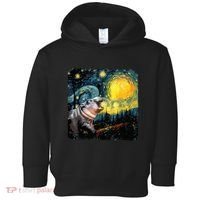 Moodeng Starry Night Van Gogh Funny Moodeng Meme Toddler Hoodie thumb 0