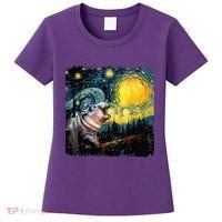 Moodeng Starry Night Van Gogh Funny Moodeng Meme Women's T-Shirt thumb 0