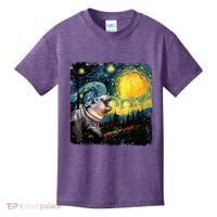 Moodeng Starry Night Van Gogh Funny Moodeng Meme Kids T-Shirt thumb 0