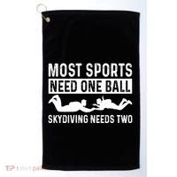 Most Sports Need One Ball Paragliding Skydiver Skydiving Gift Golf Towel thumb 0