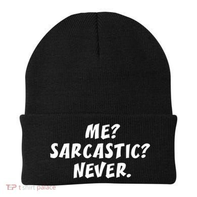Me Sarcastic Never Great Gift Funny Sayings Gift Beanie